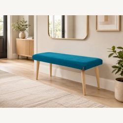 Ławeczka Pufa Tapicerowana Siedzisko Gładkie Turkus LPG-10 Rozmiary od 50 cm do 120 cm